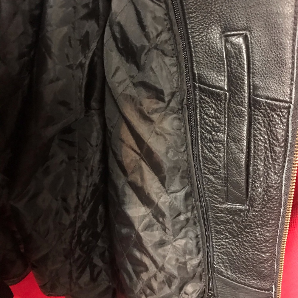 Leather motorcycle jacket